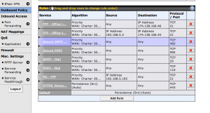 Peplink Balance 20 outbound policy