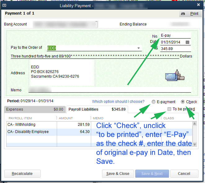 Change settings to "Check" and deselect "To Be Printed"